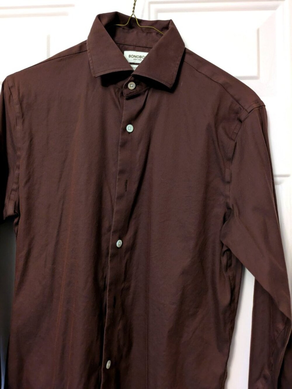 Bonobos Brown Dress Shirt (Tailored Fit, 15/32)